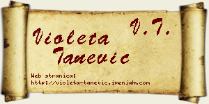 Violeta Tanević vizit kartica